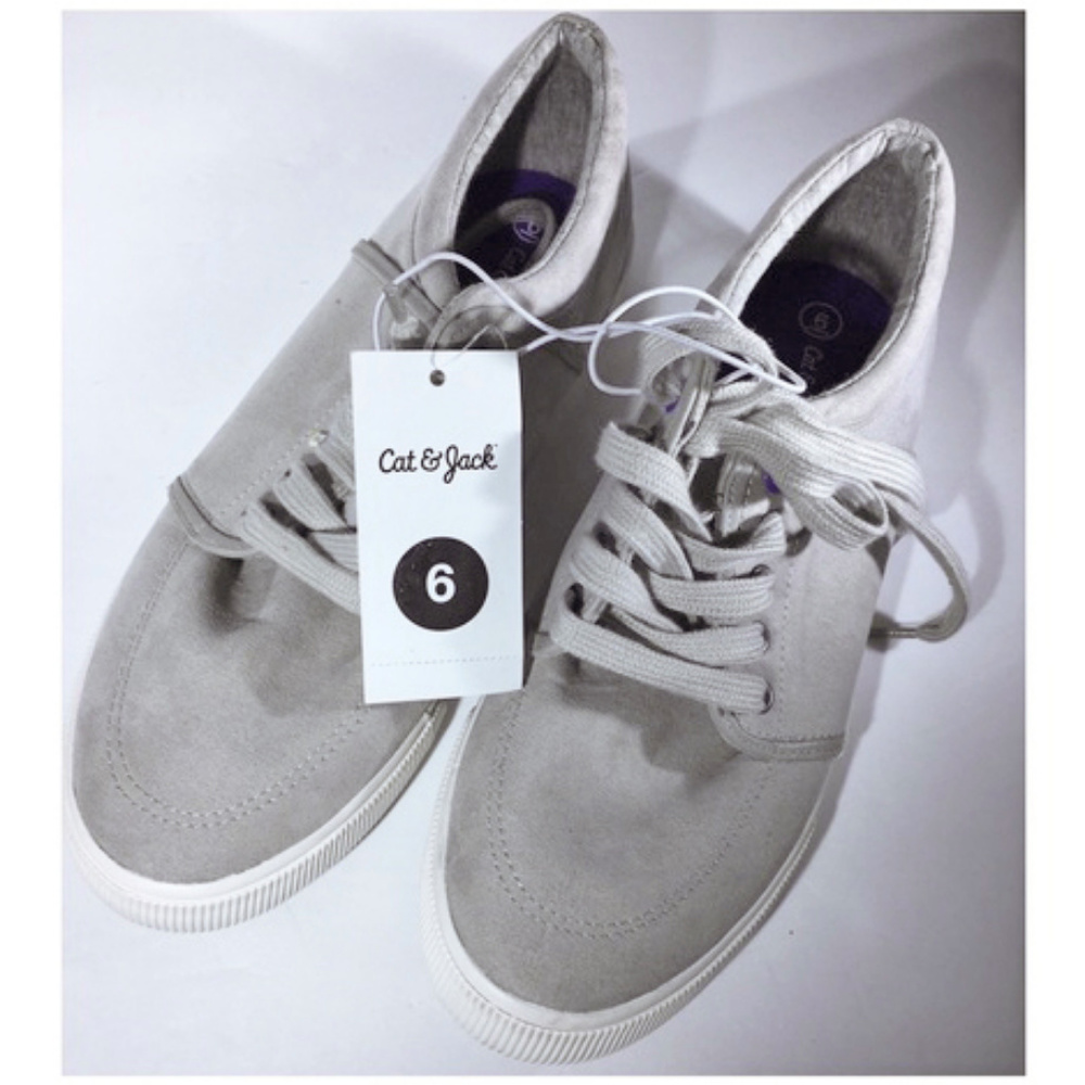 Cat & Jack “Wesley” Grey Suede Casual Sneakers
